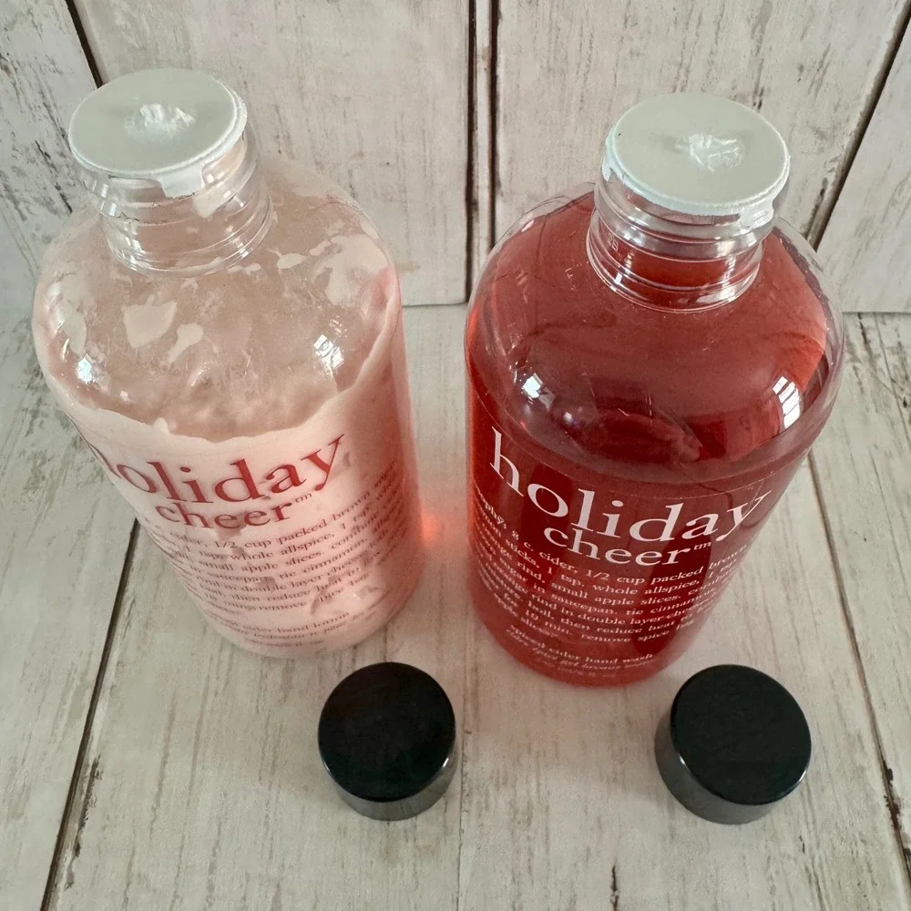 Philosophy Holiday Cheer Spiced Cider Hand Wash and Lotion Set 1 Pump Caddy NEW